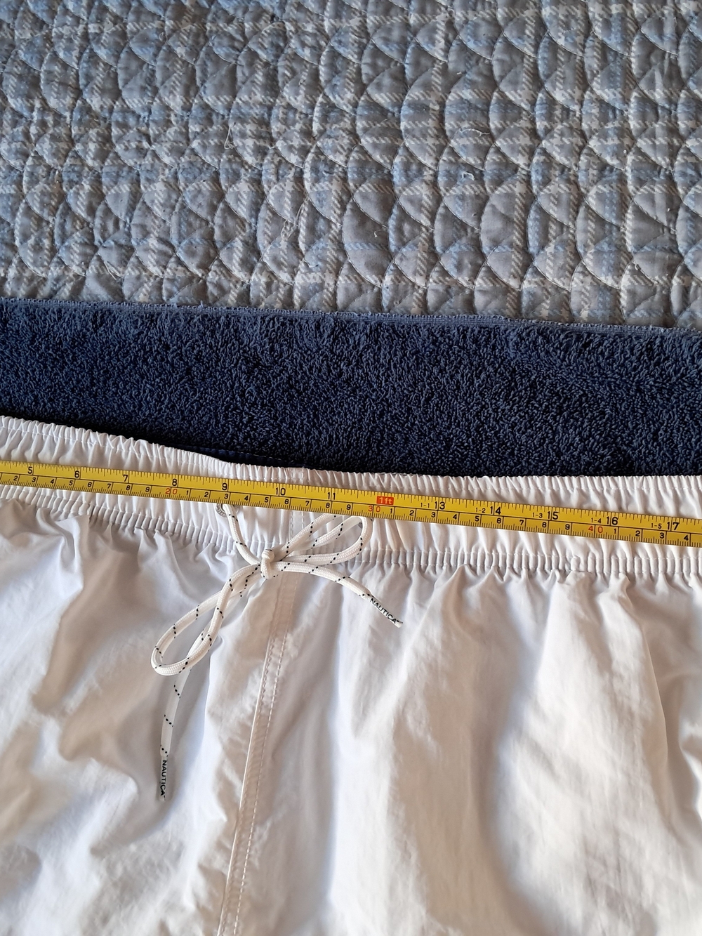 Nautica Mens Swim Trunks XXL White Nylon Board Shorts Mesh Lined Quick Dry - Picture 4 of 5